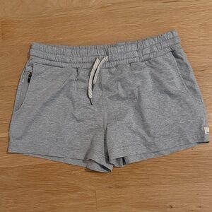 Vuori Women's Athletic Shorts in Light Gray